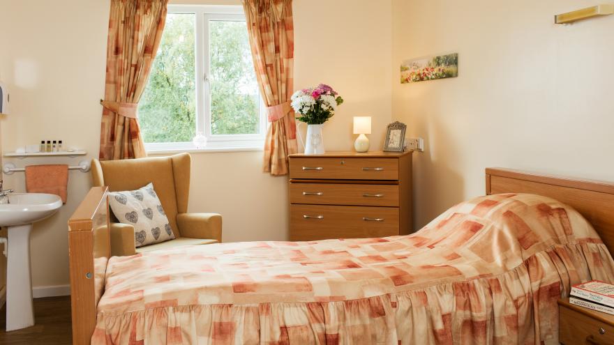 Valley View care home bedroom